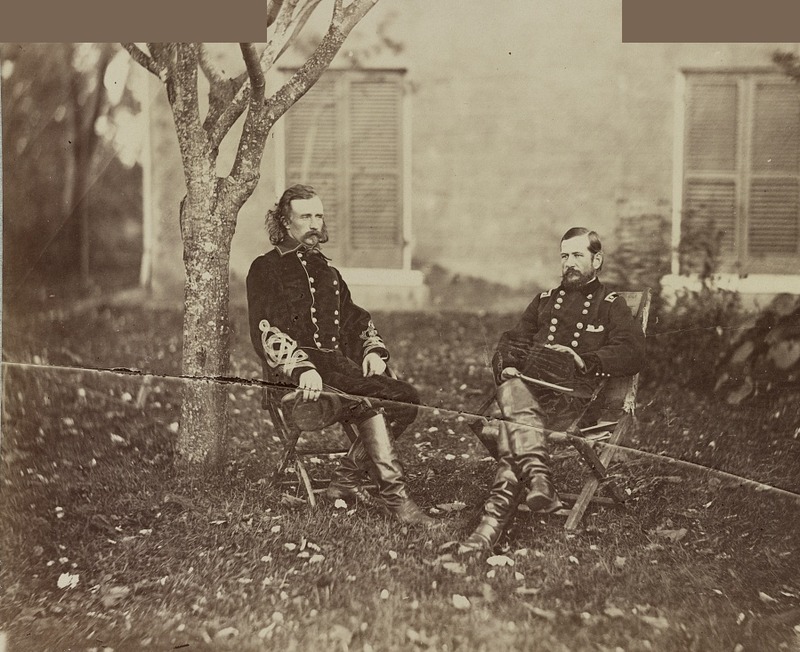 General George Armstrong Custer, Brady's National Photographic Portrait Galleries, circa 1863. Library of Congress.