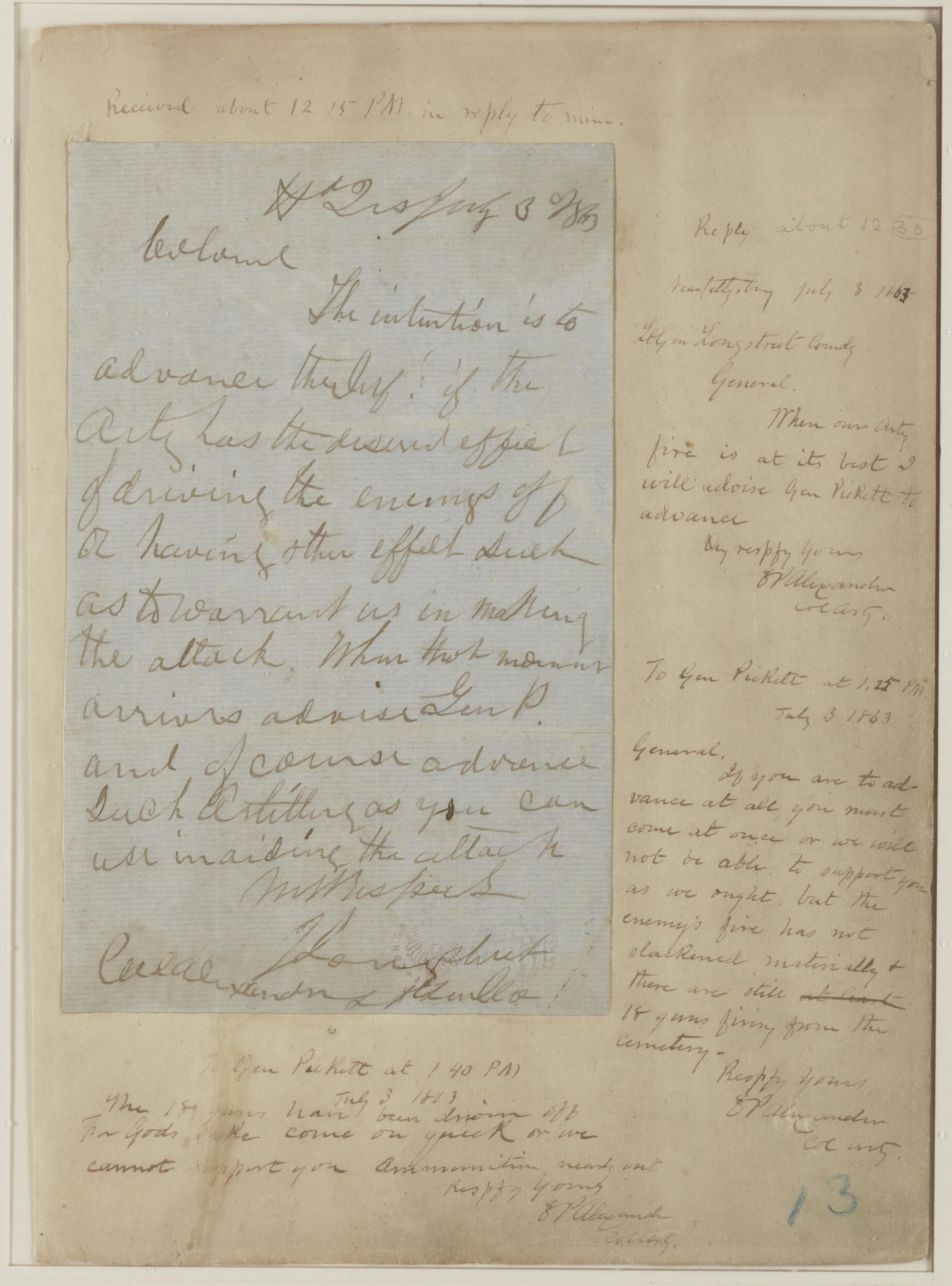 Primary source document for He Never Actually Gave the Order. Twelve Thousand Men Walked Into the Guns Anyway.