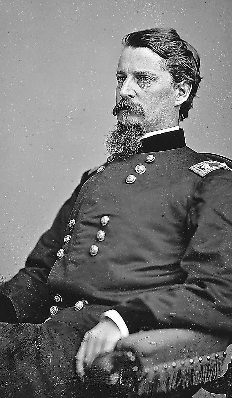 Major General Winfield Scott Hancock, sent by Meade to direct the army's consolidation on Cemetery Hill. Library of Congress.