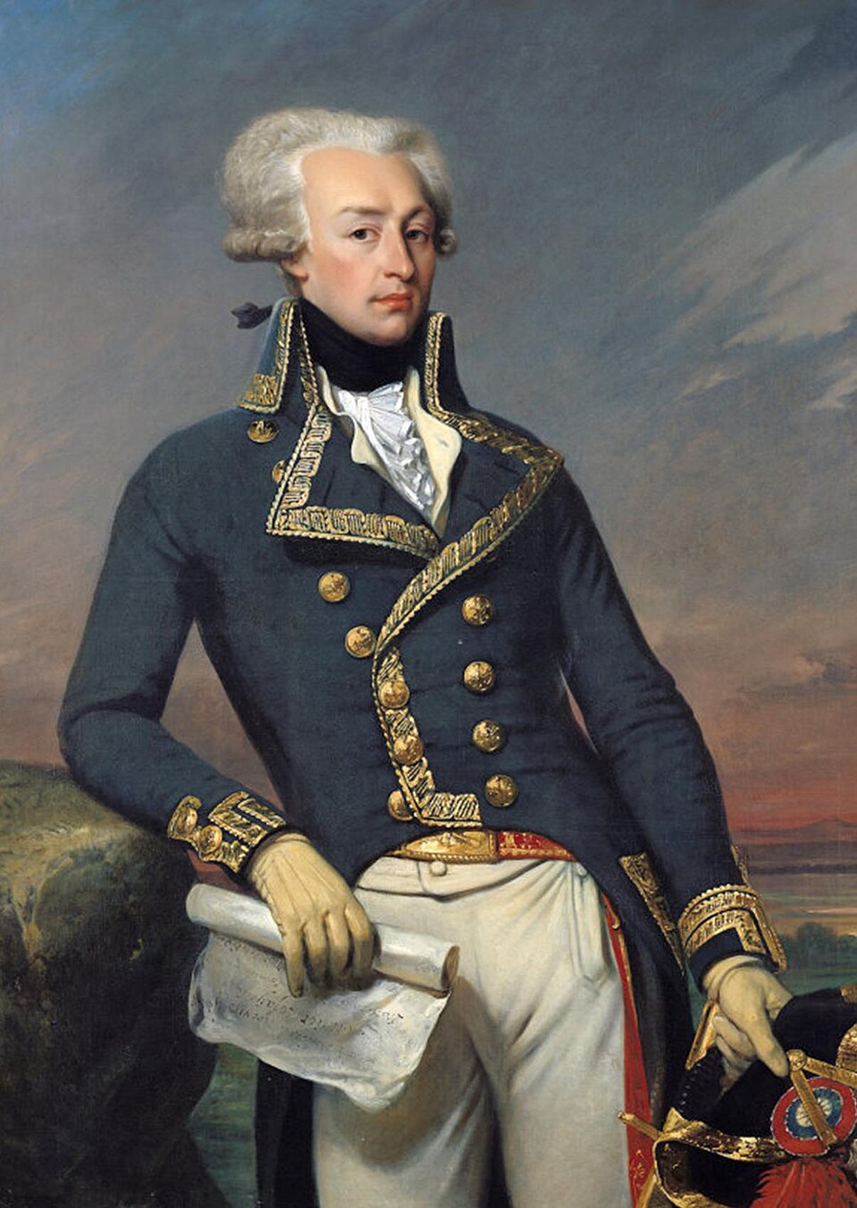 The Marquis de Lafayette in the uniform of a Major General of the Continental Army.