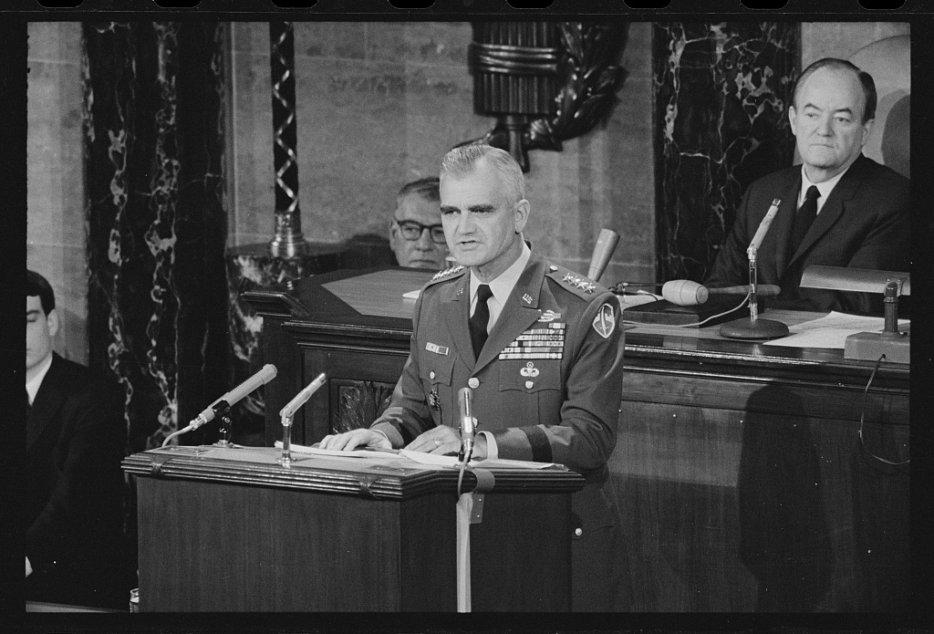 General Westmoreland addressing a joint session of Congress, April 28, 1967